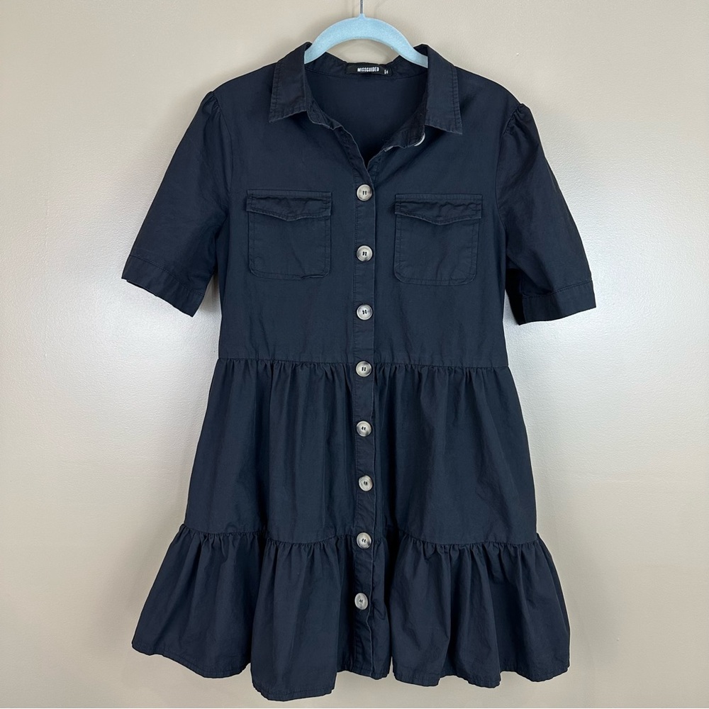 Missguided Black Tiered Mini Dress 4 Whimsigoth Boho Coastal Cowgirl Festival